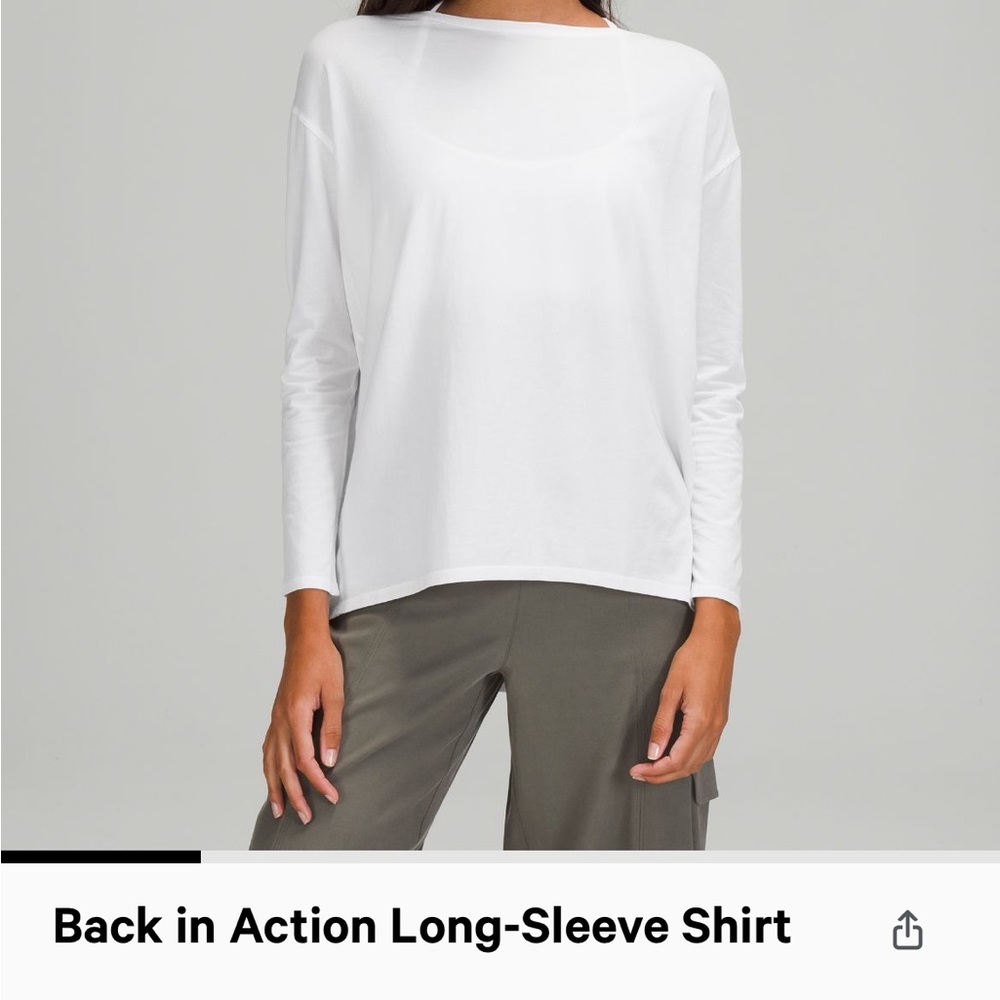 Lululemon back in action long sleeve shirt